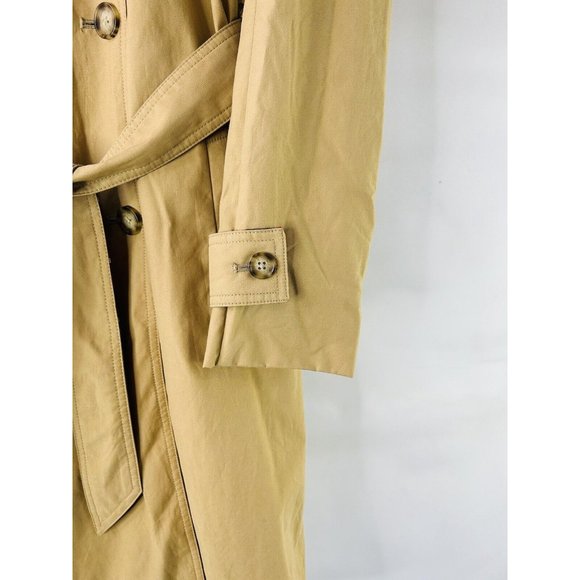 Abercrombie Fitch Rain Trench Coat Plaid Inner Sherpa Collar - Picture 7 of 9